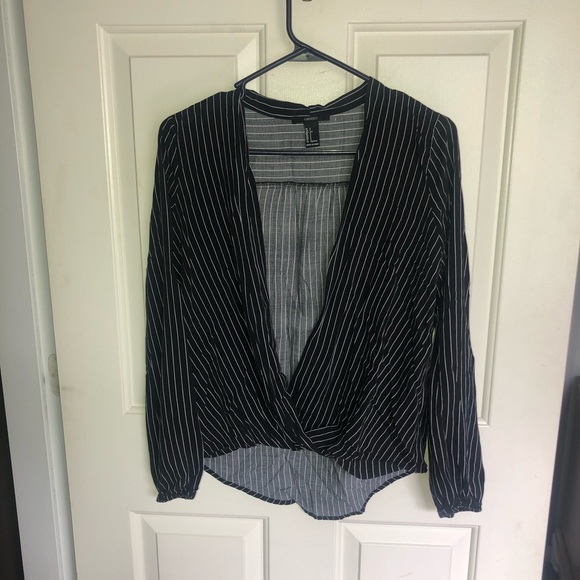 Forever 21 Tops - Black and white striped blouse